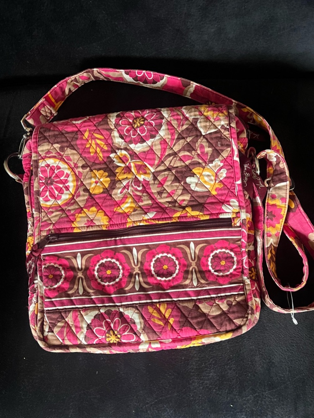 Vera Bradley Quilted Carnaby messenger Bag 12”x10” Shoulder Crossbody Pocketbook